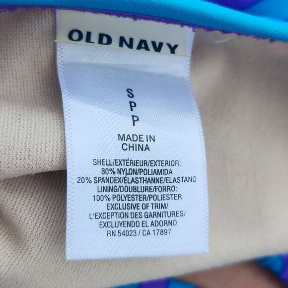 Old Navy Purple & Blue Stripe String Bikini Top (L) & String Bikini Bottom (S) - Picture 7 of 9